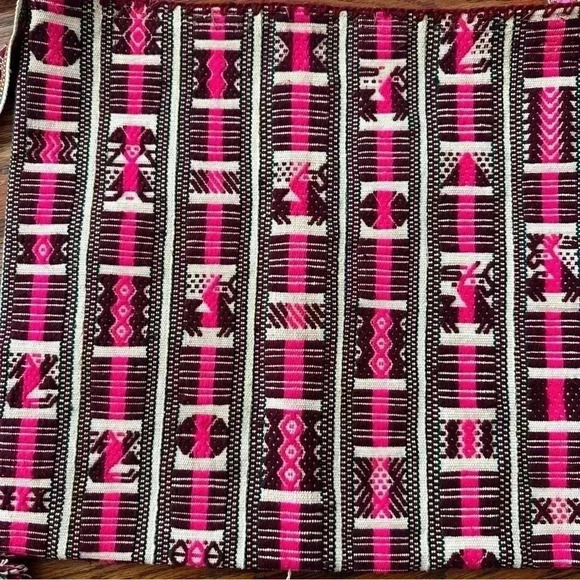 Handmade Crossbody Aztec Western Messenger Bag Llama Tribal Boho Pink‎ Purse - Picture 5 of 5